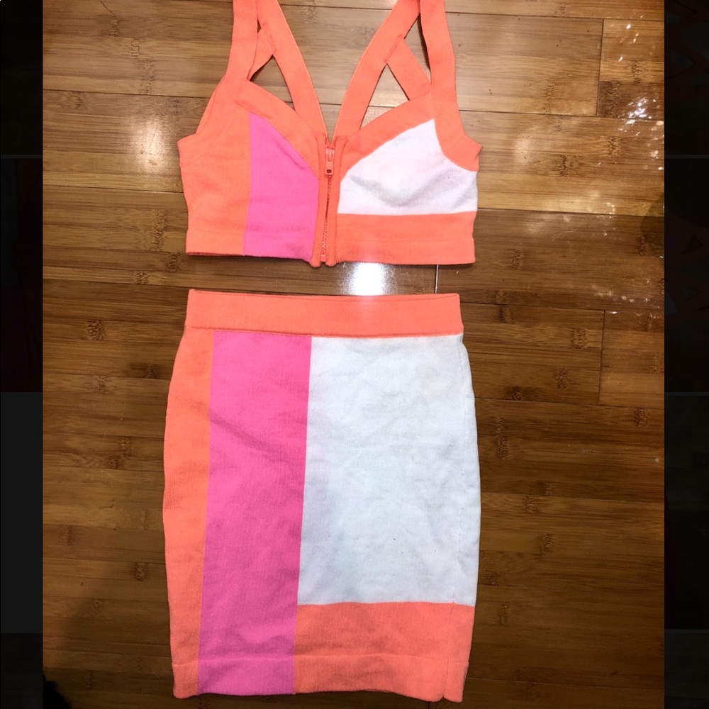 Boutique sexy bandage bodycon skirt set